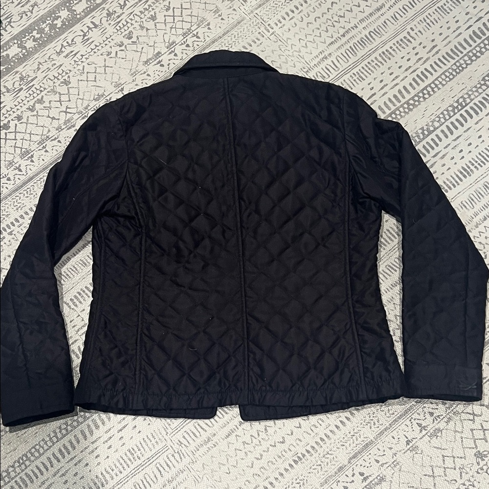 π€Ralph Lauren Black Quilted Button-Up Jacket β Size S π€ - Picture 9 of 11
